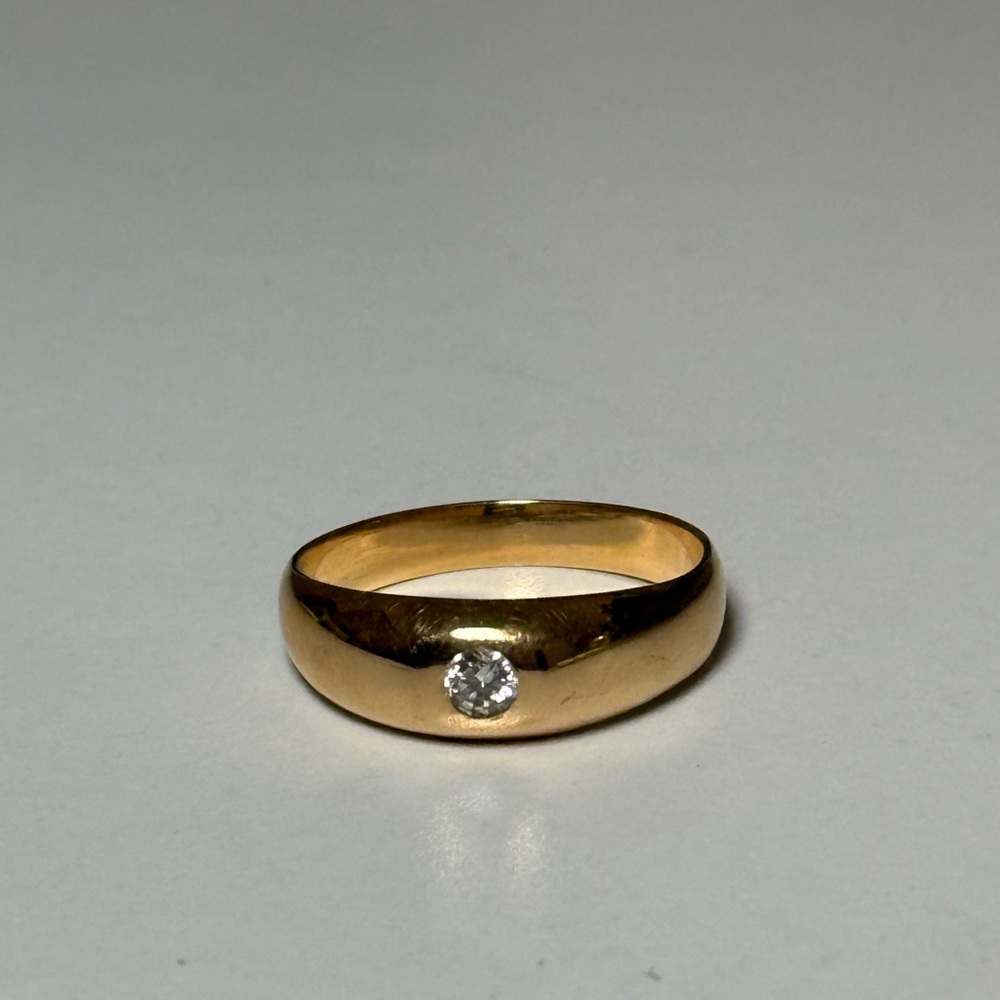 Vintage 18k Yellow Gold Diamond Ring